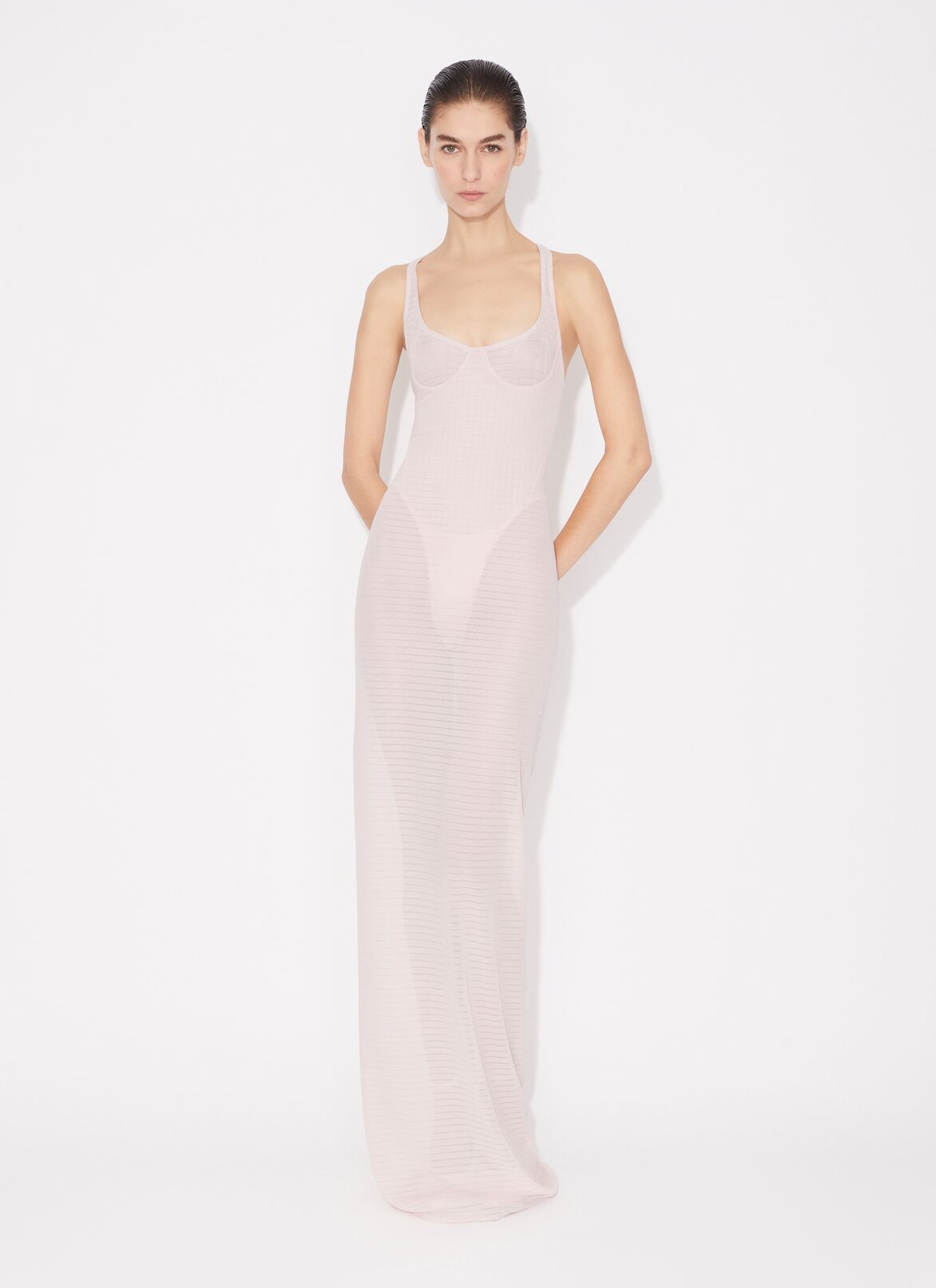 SCULPTING DRESS ALAÏA NUDE SCULPTING DRESS